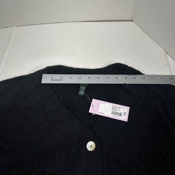 2 Piece Wild Fable Women's XXL Black Crop Sweater And Light Blue Ribbed T-Shirt - Picture 7 of 16